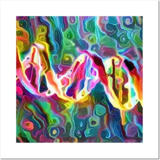 DNA Strand Artwork Posters and Art